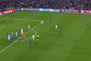 动图:巴萨大逆转巴黎绝杀球