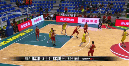 动图:李根反击欧洲步上篮命中