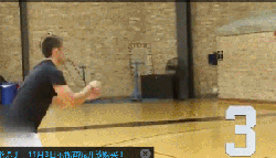 动图:大学球员连续命中107记三分