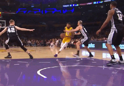 英格拉姆横移加速1打2超级后仰打板抛投