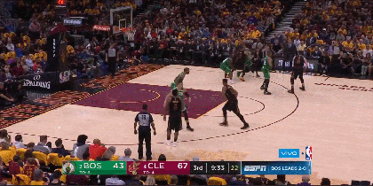 詹姆斯空接暴扣！