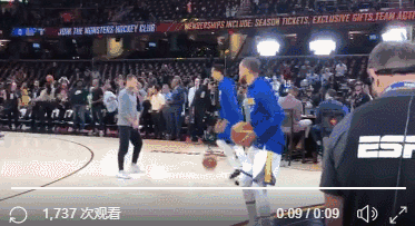 家常便饭！库里赛前LogoShot两连中