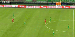 图2：金泰延不前提下，国安瞄准的是上港的肋部区域进行打击