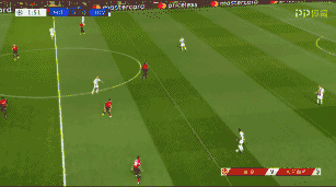 图3：与上周末对阵切尔西时相似的思路，曼联寻求的还是进攻限制策略