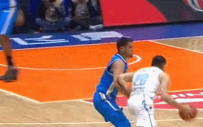 西热力江无视防守迎人三分压哨入网