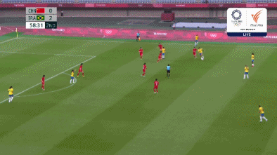 第59分钟，德比尼亚劲射，彭诗梦将球扑至横梁弹出。