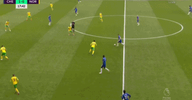 第18分钟，科瓦西奇直塞，奥多伊单刀推射远角破门！切尔西2：0领先！