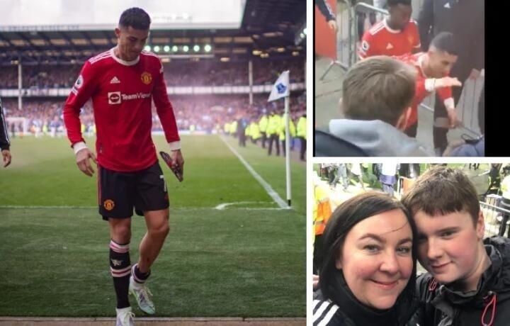 C罗摔小球迷手机