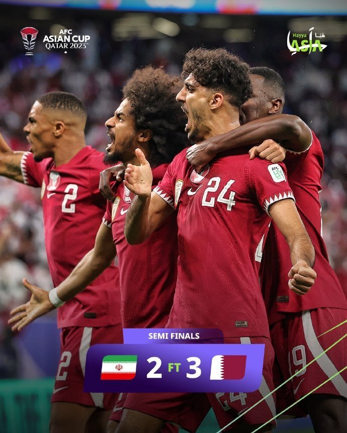 晋级亚洲杯决赛卡塔尔32逆转伊朗阿菲夫传射