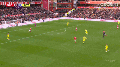 桑加雷抢断助攻奥多伊破门，诺丁汉森林1-0热刺