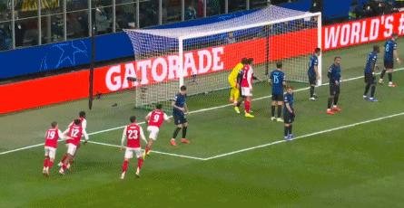 热苏斯头球补射破门梅开二度，阿森纳2-1国际米兰