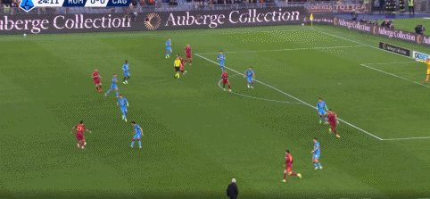 马伦挑射得手，罗马1-0卡利亚里