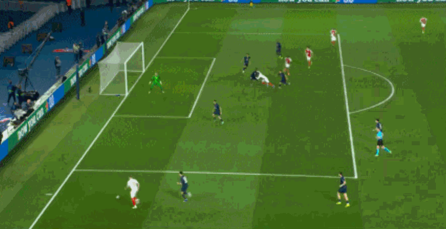 阿克利乌什破门，巴黎圣日耳曼0-1摩纳哥