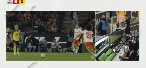 普西中场踩踏拜尔被红牌罚下