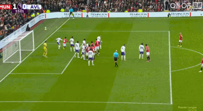卡塞米罗头球破门，曼联1-0阿斯顿维拉