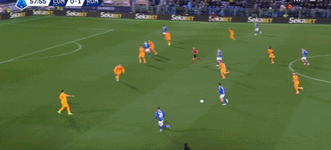 杜维卡斯单刀小角度破门，科莫1-1罗马