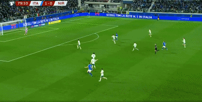 基恩晃过防守球员破门，意大利2-0北爱尔兰