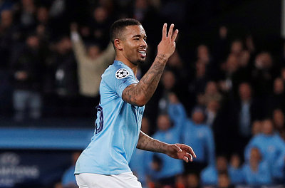 欧冠-热苏斯戴帽!曼城主场屠矿工 皇马大胜比尔森胜利